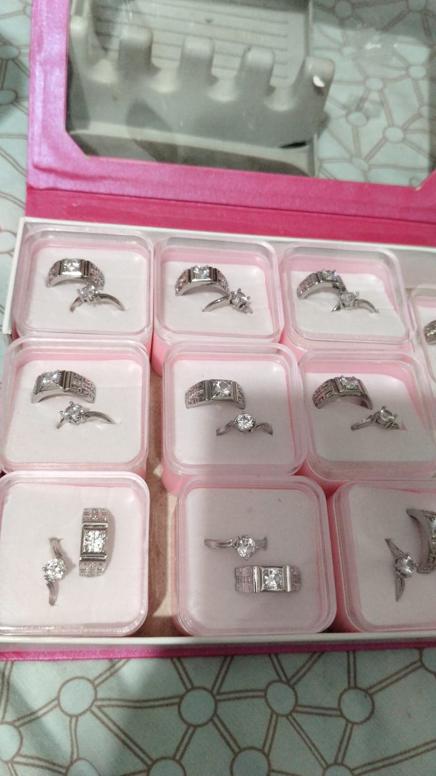 Alloy Adjustable Couple Ring Set