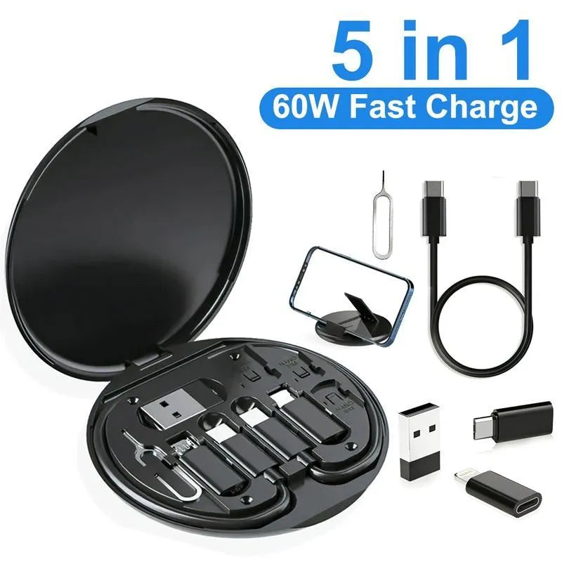 5-in-1 60W Universal Fast Charging & Cable Storage Box