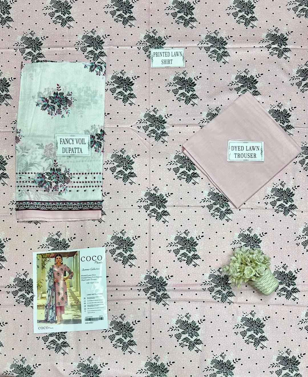 Stylish Pink: Printed Lawn (3-Piece Suit)