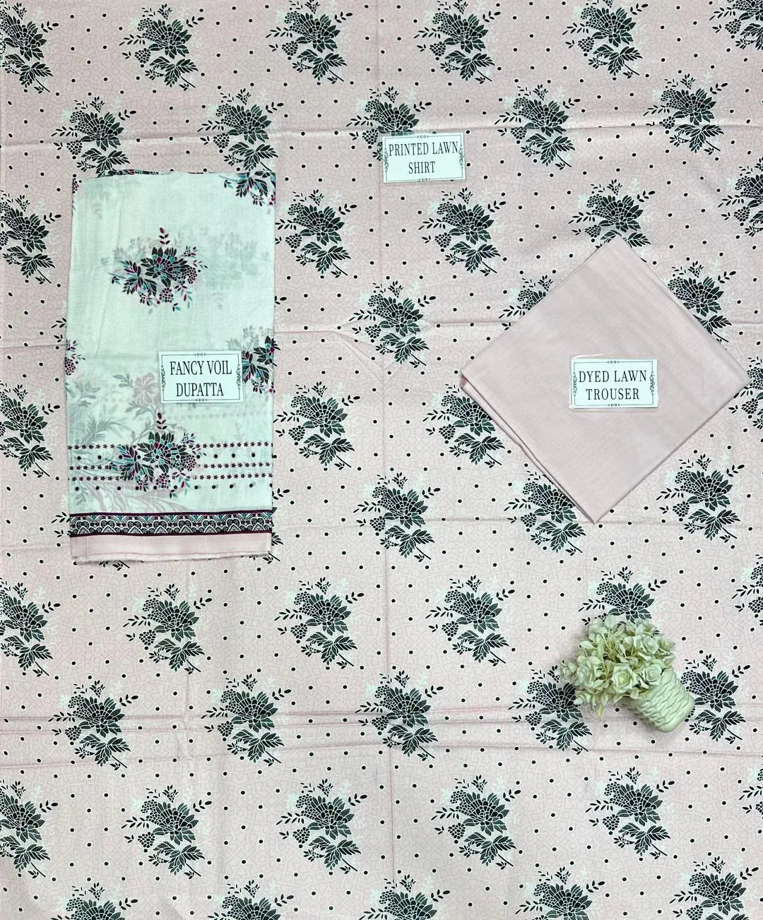 Stylish Pink: Printed Lawn (3-Piece Suit)