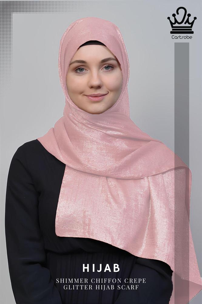 1pc Chiffon Crepe Plain Scarf