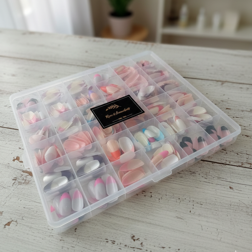 Premium French Nail Art Kit: Multicolor Edition