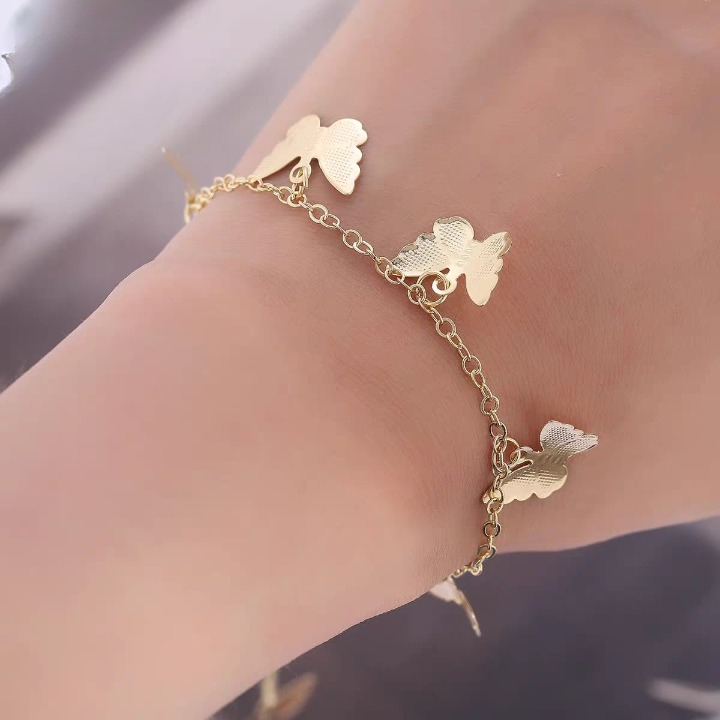 Beautiful Butterfly Hand Charm Bracelet