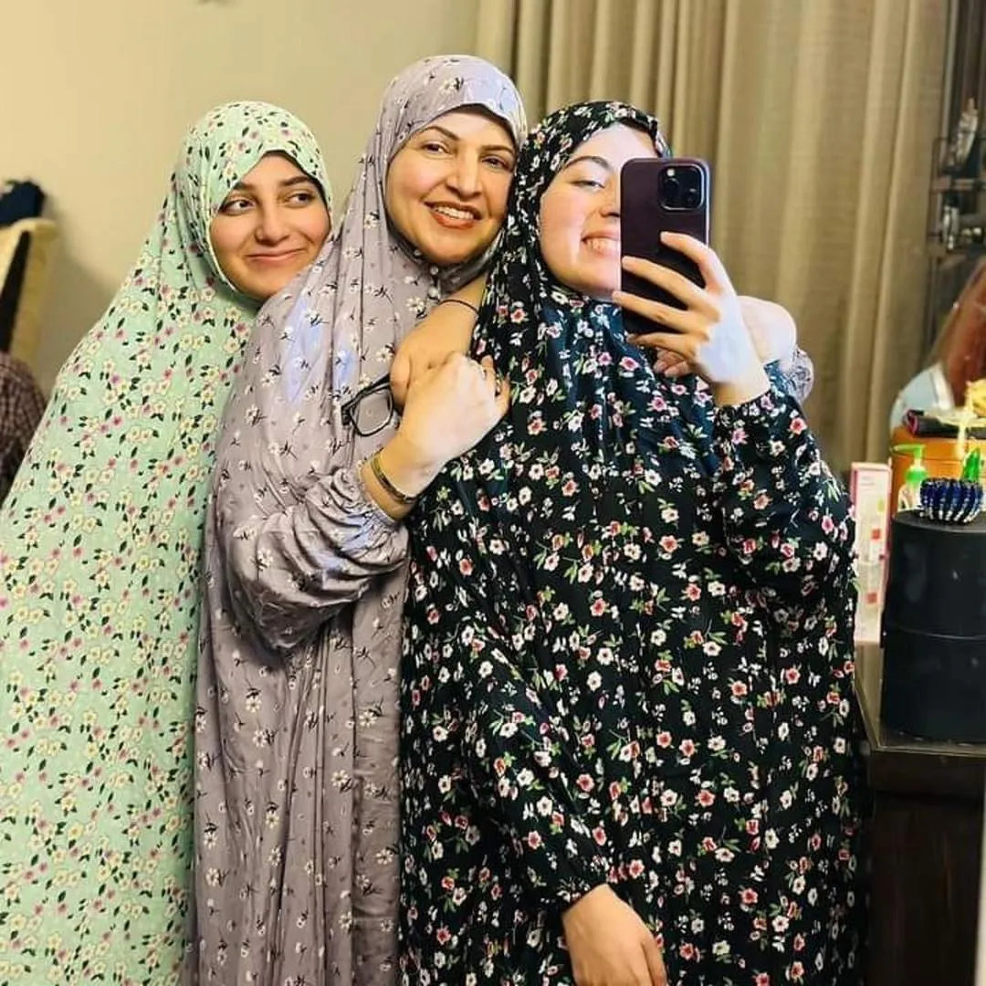 Stitch Namaz Chadar Full Length Full Sleeves With Naqab Random Prints Good Quality MateriaL