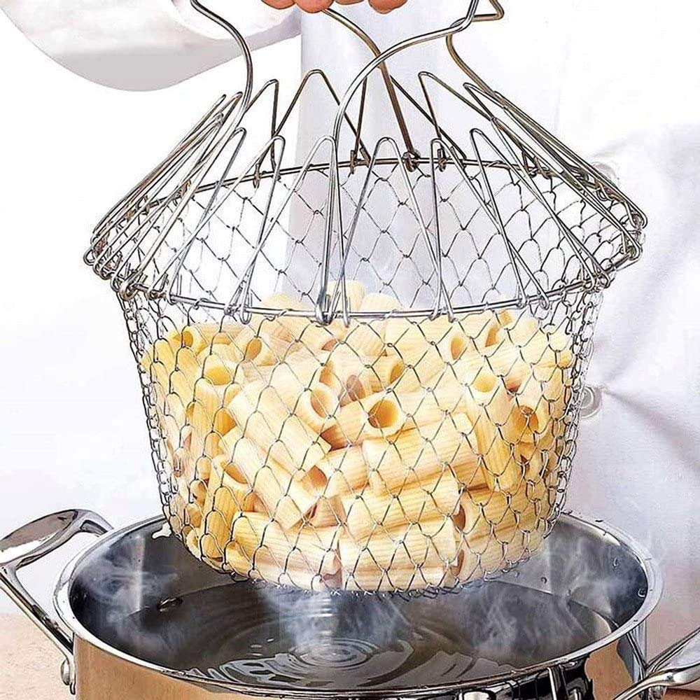 Stainless Steel Multi-Functional Foldable Chef Basket Deluxe