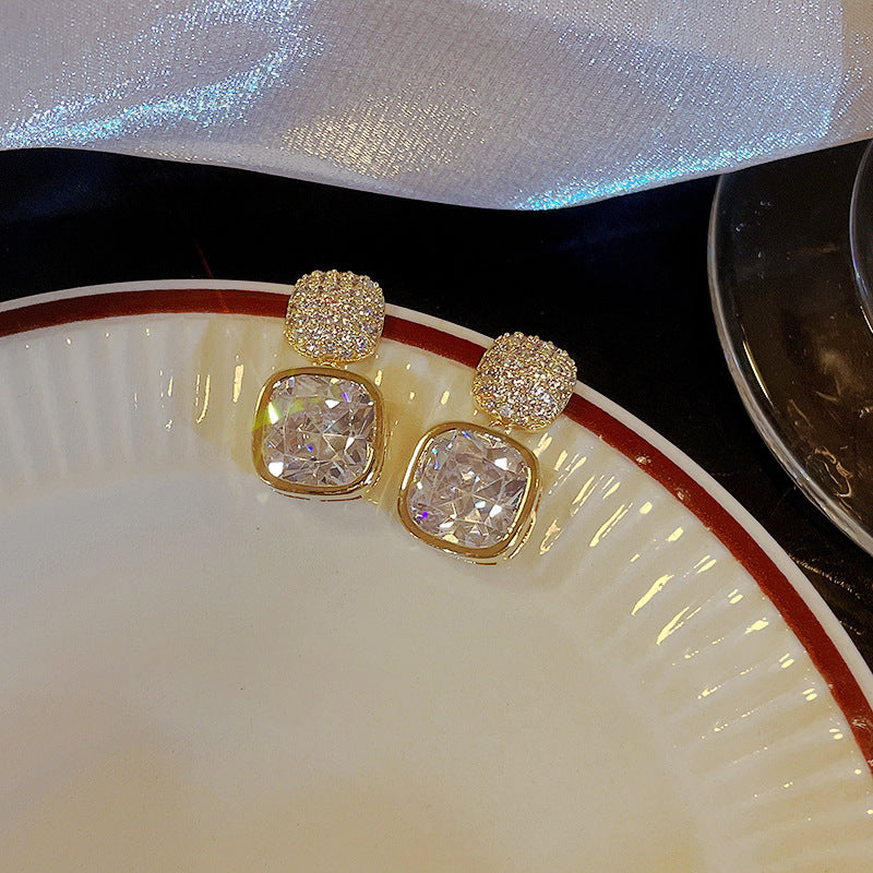 Korean Zircon Crystal Earrings